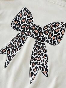 4pcs Baby Girls' Cute Rompers - Letter, Bow, Leopard Print And Solid Color, Soft Knit Fabric, Ideal For Casual Spring/Summer Wear, Baby Girls - Multicolor - View 5