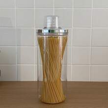 Transparent Sealed Jar With Measuring Cup, Kitchen Storage Container, Airtight Food Canister - Multicolor - View 13