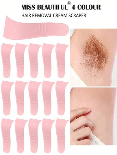 10支装脱毛刮刀棒，蜡清洁刮刀棒，面膜刮刀，脱毛膏涂抹器，脱毛美容工具，符合人体工学设计，可重复使用，舒适，男女通用。圣诞节、冬季、粉色、毕业、生日礼物。
