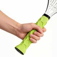 1pc Silicone Ball Racket Non-Slip Handle Cover Octagonal Honeycomb Silicone Handle Protection Cover Shockproof Shock Absorption, Easy To Clean For Pickleball, Tennis
