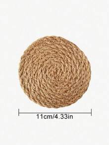 1pc Linen Woven Heat Resistant Placemat - Anti-Scald Tabletop Mat, Suitable For Pots And Pans, Kitchen Dining Table Accessory - Multicolor - View 18