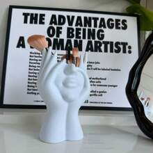 1pc Creative Human Body Art Shaped Multifunctional Desk Organizer Pen Holder Makeup Brush Holder Decorative Piece - Multicolor - View 4