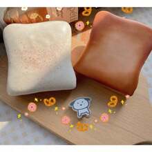 1pc Super Soft Butter Toast Squeeze Toy - Perfect Gift For Birthday, Holiday, Christmas, Halloween - Multicolor - View 10
