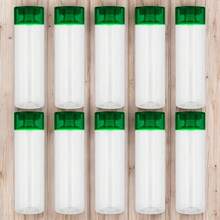 PromoClick Paquete de 10 Cilindros de Plástico con Tapa Enroscable y Cuerpo de Color - Verde - Ver 2