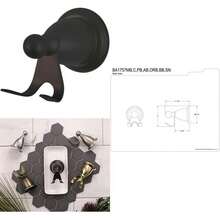 Brass BA1757C - Gancho para bata (3-1/2 pulgadas), cromo pulido(Oil-Rubbed Bronze) - Multicolor - Ver 1