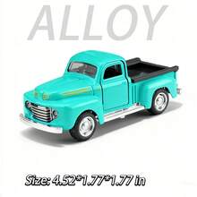 1pc Retro Alloy Metal Pickup Truck Decoration - Pink & Red Classic Car Model With Chrome Decor, Openable Doors, No Battery Required - Ideal For Home & Office Decor, Toy Vehicle Collection - Multicolor - View 20