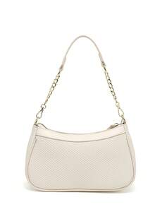 (With Cherry Pendant) Elegant Versatile Crescent Moon Bag With Chain, Adorned With Cherry Pendant, Chic Shoulder Bag, Fashionable Ladies' New Crossbody Bag. Y2K Underarm Bag, Minimalist Handbag - Beige - View 5