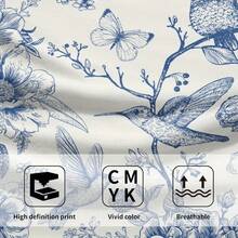 Hand Towels Measuring Featuring Chinoiserie Floral Designs, With Blue Birds On A Porcelain Background.These Soft, Absorbent Microfiber Washcloths Are Perfect For Use In The Kitchen, Gym, Hotel, Or As Decorative Items In Your Home.2pcs/4pcs/6pcs/8pcs/10pcs/12pcs,16*24inch. Modern Design Quick-Dry, Ultra-Soft Polyester Kitchen Towel Dish Towels Hand Towels Tea Towel Bathroom Towel, Durable Fabric Perfect For  Kitchen, Bathroom, Office & Restaurant Decor Holiday Decoration Family Gathering Decor Parties And Seasonal Celebrations Kitchen Gift Festival Gifts Ideal For Spring Decor & Festive Gatherings (Single-Sided Pattern) - trắng - Xem 4