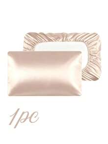 1pc/2pcs Satin Pillow Cases, Silk Pillow Cover Elastic Band Travel Pillowcover Soft Silk Satin Pillowcase For Hair Skin Standard Size/Queen Fit For Various Pillows,Secret Santa Gifts For Women,Valentine's Day Gifts, Stocking Fillers, Personalised Gifts, Christmas Gifts