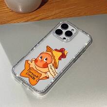 Funda para teléfono con diseño de Galleta de la Suerte, compatible con teléfonos ,  17,  16 Pro Max,  15 Pro Max,  13 y  12. Fabricada en TPU, ofrece protección contra golpes y caídas. Un regalo perfecto para familiares y amigos, para celebrar momentos de suerte o para darle un toque divertido a tu día a día. - transparente - Ver 4