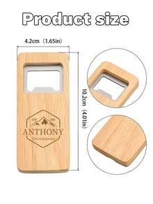 Customized Wooden Bottle Opener, Can Customize Text, 8 Styles, Personalized Engraved Beer Bottle Opener, Wooden Bottle Opener, Boyfriend Gift, Bottle Opener Keychain, Gift For Him, Birthday Gift, Groomsman Gift - Multicolor - View 7
