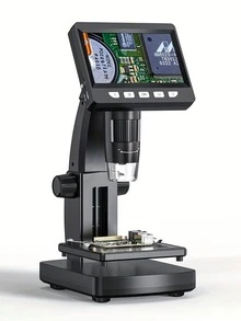 INSKAM 1080P High Definition Digital Microscope - 1000x Magnification, 8 LED Lights, Compatible With Laptops - Dual Power Supply (Battery/USB), Rechargeable Lithium-Polymer Battery, ≤36V - Multicolor - View 3