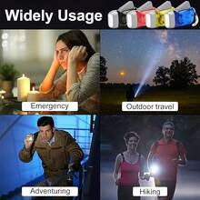 1pc Portable Hand Crank Rechargeable Flashlight With 3 High Brightness LED Lights, Suitable For Camping, Home And Emergency Survival, Multi-Level Brightness Adjustment, Sturdy Handle, LED Technology, High Brightness LED Flashlight, Ideal Choice For Outdoor Enthusiasts. - Multicolor - View 5