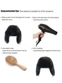 1pc Women's New Faux Fur Ombre Reversible Trapper Hat, Thick Warm Ear Protection Fluffy Outdoor Cycling Cap, Winter Ski Hat, Fashion Versatile - A - View 4