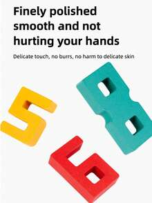 Montessori Wooden Number Blocks 1-10 Pieces, Colorful Educational Math Toys, Stacking Counting Game Cards, Number Learning Book, Preschool Toys, Suitable For 3-6 Years Old Children, Prelearning Toys, Children Toys, Wooden Toys, Travel Toys, Birthday Christmas Gift - Multicolor - View 11