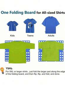 1/2 Adjustable Plastic Clothing Folding Board - A Simple And Quick Multi-Hole Clothing Folding And Organizing Rack, Suitable For Home Storage, As Well As A Gift For Back-To-School Season, Halloween, Christmas And Other Holidays. - Multicolor - View 9