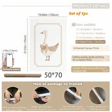 1 Stück Leinwandkunst, neutrale Stil Kinderzimmer Galerie Wanddekoration, sanftes beige Kinderzimmer Dekoration Teddybär Muster Entchen Thema Vintage Reise-Stil Buchstaben Poster - gerahmte Kinderzimmer Wandkunst, Mädchen Kinderzimmer Wanddekoration, Baby Mädchen, Baby Jungen, Mädchen Schlafzimmer Mädchen Kinderzimmer Dekorative Kunst, Baby Produkte Kinderzimmer Poster - Verschiedenfarbig - Übersicht 19