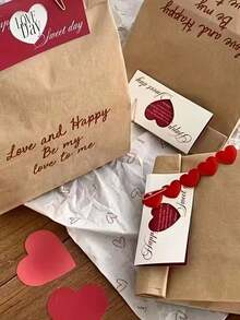 5 Yards Valentine's Day Heart Shaped Ribbon Roll - Red Heart Shaped Ribbon, Available In Multiple Colors. DIY Ribbon Suitable For Bouquet Wrapping, Cake Decoration, Gift Packaging And Holiday Party Decoration. - Multicolor - View 3