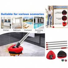 4 - Section Adjustable Stainless Steel Spin Replacement Handle For Floor Cleaning, 30" - 58" Length, Threaded Joint - 1套不鏽鋼拖把桿,粗螺紋 - 查看 1