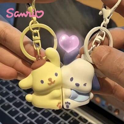 Cute Cartoon Keychain Doll Pendant, Couple Luggage Tag Magnetic Hugging Pendant