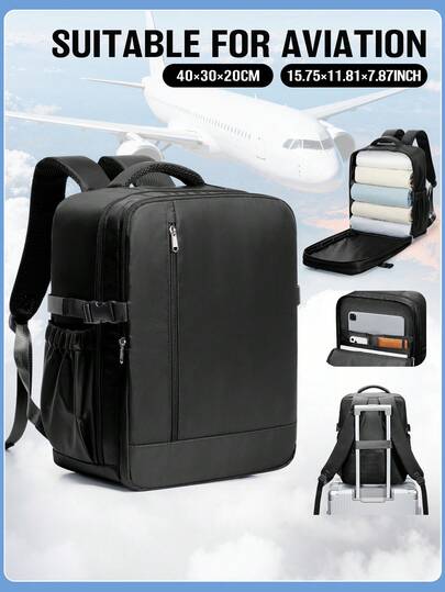 Carry-On Backpack, Luggage Bag, Multi-Function Large Capacity Backpack, Women's Business Weekend Bag, Suitable For Middle & Primary School Students, Leisure Backpackers, Short-Trip Backpack, College Student Backpack, 15.6 Inch Laptop Bag, Multi-Compartment Outdoor Multi-Pocket Laptop Backpack