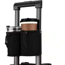 Heavy-Duty Travel Suitcase Cup Holder, Multi-Functional Carry-On Luggage Headset Cup Cover With Adjustable Height, Open Top Design - Durable Type - Hồng - Xem 7
