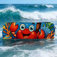 A Cylindrical Pencil Case With A Cartoon Crab And Underwater Pattern, Featuring A Unique Design. This Student Stationery Storage Bag Is Available In Various Types And Is Perfect For Organizing School Supplies On A Desk. - Multicolor - View 7