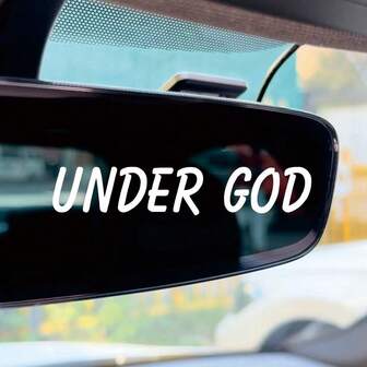 UNDER GOD 个性化创意英文汽车后视镜、化妆镜、门把手装饰贴纸、汽车刮痕保护贴纸