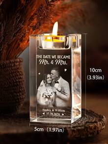 Chân nến pha lê in ảnh cá nhân hóa - 11 kiểu dáng - Có thể tùy chỉnh, thích hợp làm quà tặng đám cưới, sinh nhật hoặc các dịp lễ - Pha lê trang trí nghệ thuật - Thích hợp cho Giáng sinh, Lễ Tạ ơn, Ngày của Cha, Ngày của Mẹ và các dịp khác, ảnh pha lê 3D, tạo nên những kỷ niệm vĩnh cửu. - Nhiều màu - Xem 19