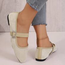 Women's Fashion Versatile Flat Shoes, Soft Bottom Commuting Work Party Holiday Shoes, Soft Bottom Ballet Shoes - Beige - View 3
