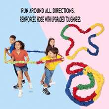 A Colorful Latex Combat Rope, A Dual-Core Adjustable Multi-Directional Resistance Rope, With Two Built-In Belts, Providing Greater Elasticity And Being Less Prone To Breakage. Different Sizes Are Suitable For Different Numbers Of Users. - 303cm/119.29in - View 6