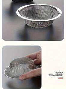 This 1/2 Inch Stainless Steel Handheld Sink Strainer Is So Practical! The Fine Mesh Can Trap Vegetable Scraps And Fruit Peels, The Handheld Design Makes It Easy To Clean, It Fits Most Sink Drains, And It Conveniently Collects Kitchen Waste After Meals To Prevent Pipe Clogs. Compact, Durable, And Easy To Clean. - Multicolor - View 9