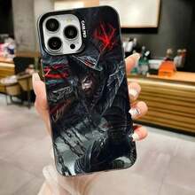 Funda de teléfono A-Anime  Guts para 17,16,15,14,13,12,11,Pro,Max,Plus, anti-caída, negra mate, parachoques duro - Z6 - Ver 11