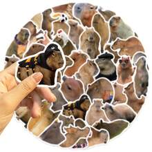 Capybara Cartoon Stickers, DIY Stationery Stickers, Cute And Creative Cartoon-Style Stickers That Are Fun And Water-Resistant, Candy Stickers, Phone Stickers, For Use In Journal Decorations - Multicolor - View 3