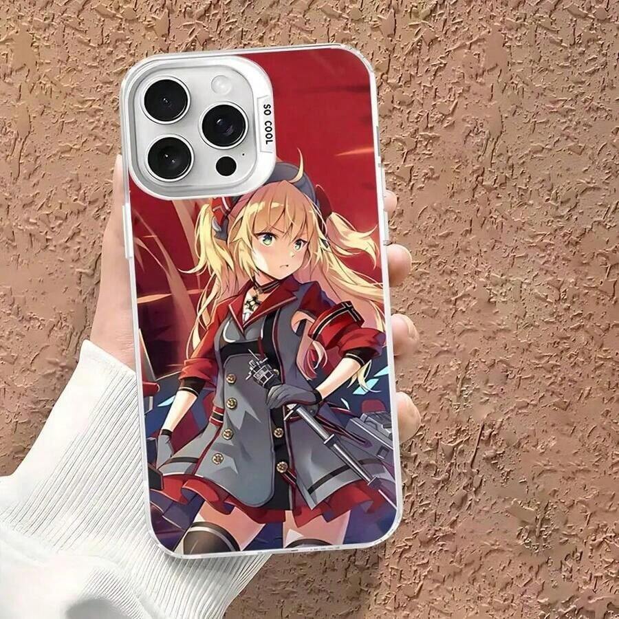 Funda trasera mate a prueba de golpes para 17 16 15 14 13 12 11 Pro Max Plus de Anime Azur Lane, compatible con Galaxy S22 S23 S24 S25 Plus Ultra - Z2 - Ver 1