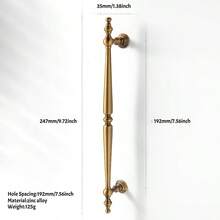 1 Tay nắm kéo ngăn kéo phong cách Châu Âu mạ vàng sang trọng, thiết kế kéo dài cổ điển độc đáo, trang trí tinh tế với các chi tiết mượt mà, phù hợp với tủ, tủ quần áo, nhà bếp, đồ nội thất phòng ngủ, đi kèm ốc vít để lắp đặt - Đồng - Xem 11