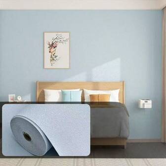 1 rulle ljusblå kiselalgertextur självhäftande tapet, avtagbar och snabb att skala och klistra, bakgrundsväggkonst vägg väggdekoration, skåp hem matbord ryggstöd heminredning, rumsinredning, sovrumsinredning