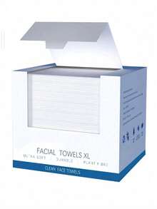 CLOUDROL 1 Box 25*30cm Disposable Thicker Facial Cleansing Wipes, 50 Sheets/Box, Cleanse Skin