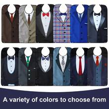 1pc Men's Dining Bib, Business Suit Pattern, Machine Washable, Foldable Pocket Design, Protect Clothing, Suitable For Elderly And Caregivers, Valentine's Day Gift, All Season, Kitchen Accessory - Multicolor - View 7
