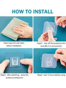 1/4/10/Replace Shower Room Ballard Hooks With Strong Adhesive Shower Hooks, Bathroom Shower Caddy Basket Soap Dish Hooks, No Drilling Required - Multicolor - View 6