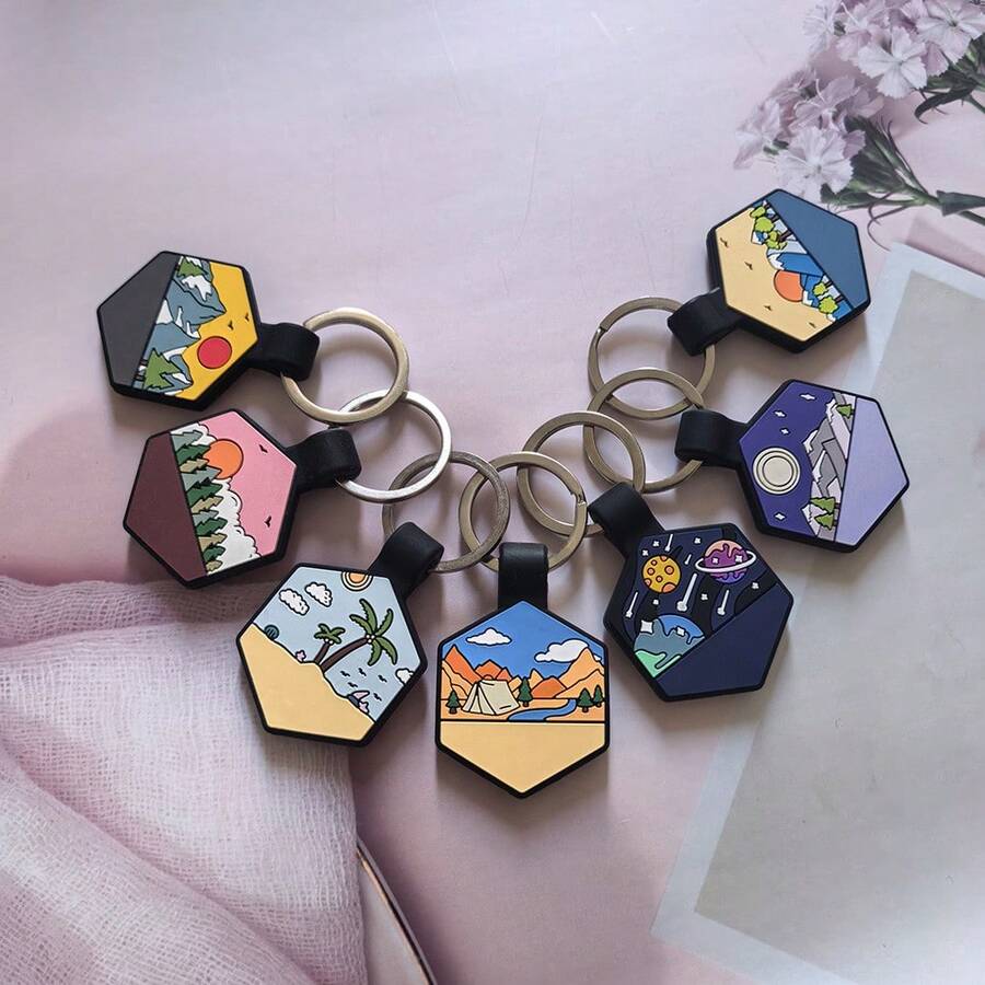 8-Piece Set Of Silicone Dog Tags, Customized Silicone Dog Tags, Cat Tags, Personalized Pet Identity Tags, Surname Tags, And Double-Sided Laser Engraved Dog Collar Tags. - Multicolor - View 1