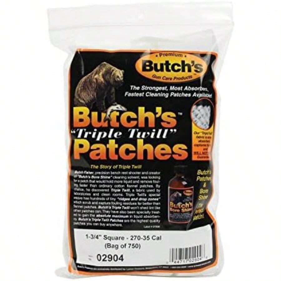 Butch's Parches de Limpieza de Sarga (Bolsa de 750) (1-3/4 Pulgadas)(default) - Multicolor - Ver 1