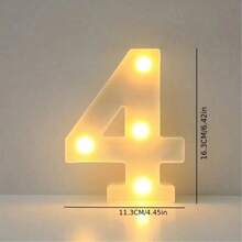 1pc 16cm LED Letter Light, Illuminated Alphabet & Number Night Light, Suitable For Home, Bar, Wedding, Proposal, Birthday Party Decor, Living Room, Bedroom [No Battery Included] - Letter Lights - View 37