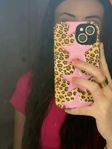 Funda de móvil estampado leopardo negro, compatible con varios modelos de - Multicolor - Ver 2
