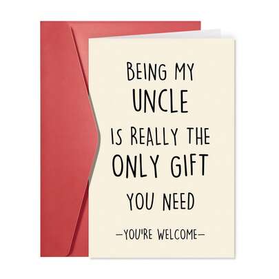 Funny Birthday Card For Uncle | Birthday Gift From Niece To Uncle | Happy Birthday Card For Uncle | Top Gift For Uncle From Nephew | Happy Birthday Uncle-1PC