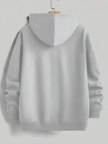 Sudadera con Capucha para Mujer | Estampado de Letra "M" Estilizada en Blanco | 50% Algodón 50% Poliéster | 280g | Empaque Individual - Gris - Ver 2
