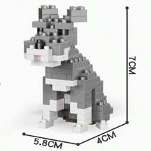 1pc Cartoon Building Block Mini Animal Dog Sausage Dog/Labrador/Schnauzer/Shiba Inu/Poodle Teddy Pet Dog Companion DIY Assembly Educational Building Block Set Home Decor Birthday Gift - Multicolor - View 9
