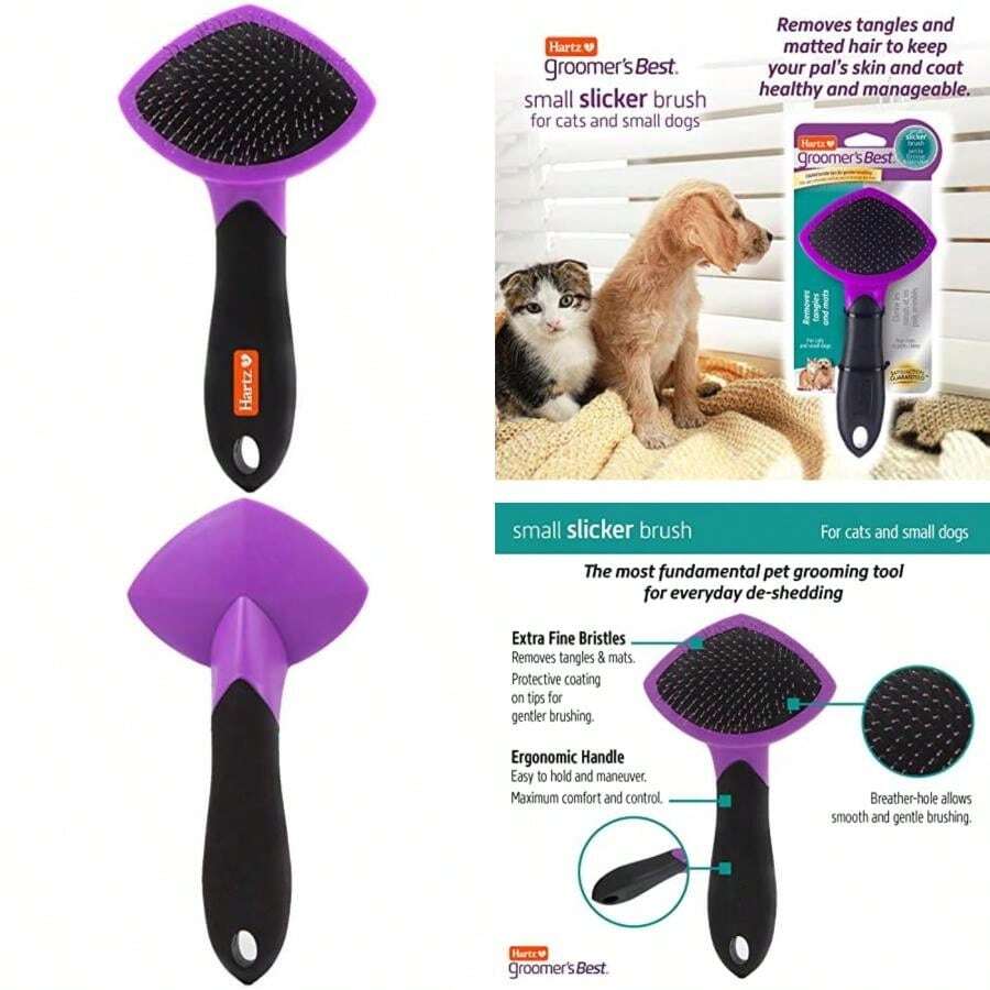 HARTZ ZZ83799 Cepillo con Puntas Curvas(Cepillo Slicker Cats and Small Dogs) - Multicolor - Ver 1
