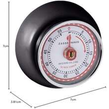 Zassenhaus M072327 Retro Magnetic Kitchen Timer, Red(Negro) - Multicolor - Ver 4