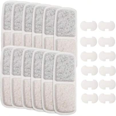 6個セット FEELNEEDYに対応 交換用フィルター 4L FN-W07専用 猫 自動給水器 フィルター お試し用 高密度活性炭 イオン交換樹脂 猫水飲み器用